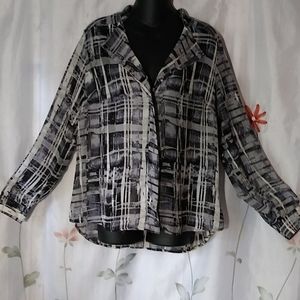 Unique Spectrum long sleeve, size Large blouse